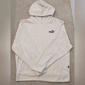 Puma Soft Velour Hoodie - Cream off-white